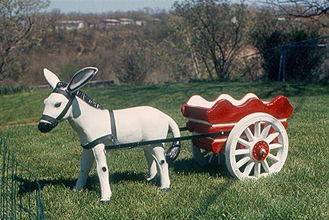 Garden ornaments. How many do you have? If your answer is “More than one”, you’re my kind of person. You see, ever since I was a kid I’ve been fascinated by concrete  toadstools, swans, frogs, donk… Donkey Planter, Goat Cart, Donkey Cart, Happy Thanksgiving Pictures, Arizona Decor, Cart Ideas, Thanksgiving Pictures, Concrete Statues, Pull Cart