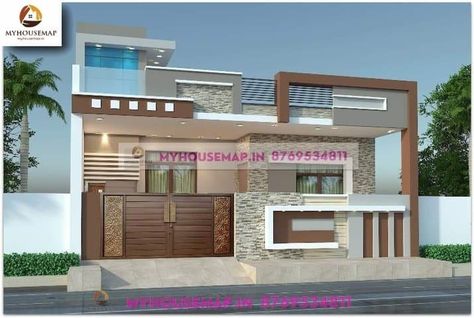 front elevation designs for ground floor house 30×40 ft Front Elevation Designs Ground Floor, Ground Floor Elevation Design, Ground Floor House, Colour Combinations Interior, South Facing House, 2bhk House Plan, Normal House, Small House Front Design, Living Hall