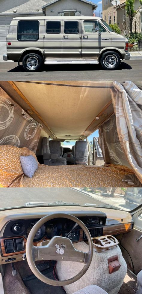 1991 Dodge Ram Van B150 camper conversion [fuel injected] Dodge Van Conversion, Dodge Ram Van Conversion, Dodge Camper Van, Doge Ram, Fold Out Bed, Captain Chairs, Dodge Ram Van, Ram Van, Conversion Van