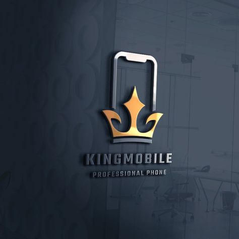 King Mobile Logo Template Mobile Shop Logo Design Ideas, Mobile Logo Design Ideas, Mobile Shop Name Ideas, Mobile Shop Design Interior 3d, Mobile Phone Logo Design, Phone Shop Logo, Mobile Store Logo, Mobile Shop Logo, Mobile Logo Design