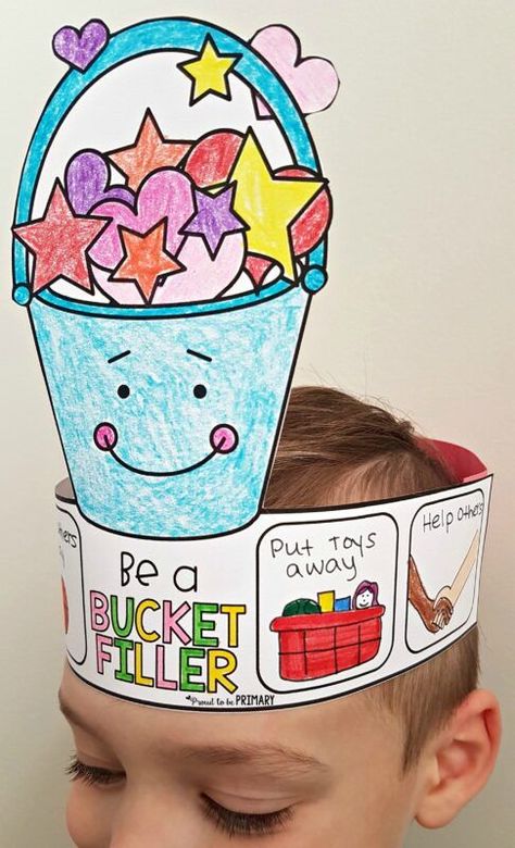 Bucket Filler Hat Printable, Fill Your Bucket Activities Free Printable, Act Of Kindness Ideas For Kids, Fill A Bucket Activities, Kindness Week Ideas, Kindness Crafts For Preschool, Kindness Crafts For Kids, Group Activities For Kids, Be A Bucket Filler