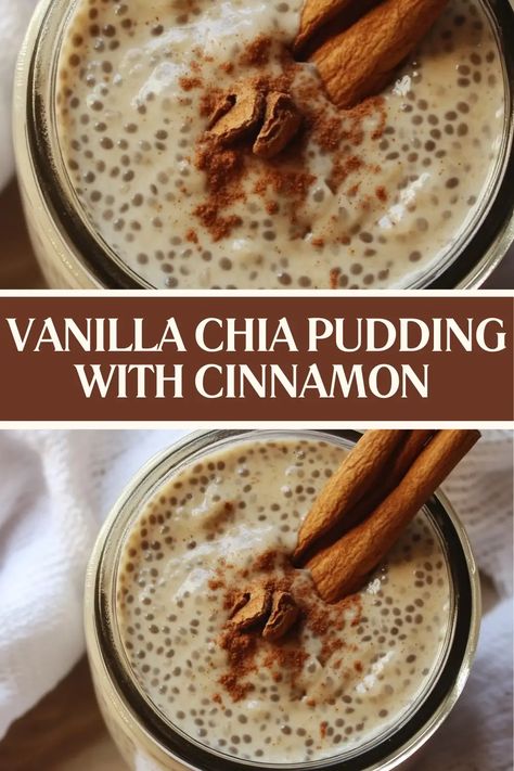 This Vanilla Chia Pudding with Cinnamon is the perfect make-ahead breakfast or dessert! Packed with fiber, omega-3s, and antioxidants, it’s healthy and satisfying. Customize it with your favorite toppings like fresh berries, granola, or nut butter. Make it the night before for an easy grab-and-go meal! Pin it for later and give it a try! Easy Chia Pudding Recipes, Healthy Pudding Recipes, Protein Chia Seed Pudding, Easy Chia Pudding, Flaxseed Recipes, Pudding Recipes Healthy, Vanilla Chia Seed Pudding, Chia Pudding Recipes Healthy, Chia Pudding Breakfast