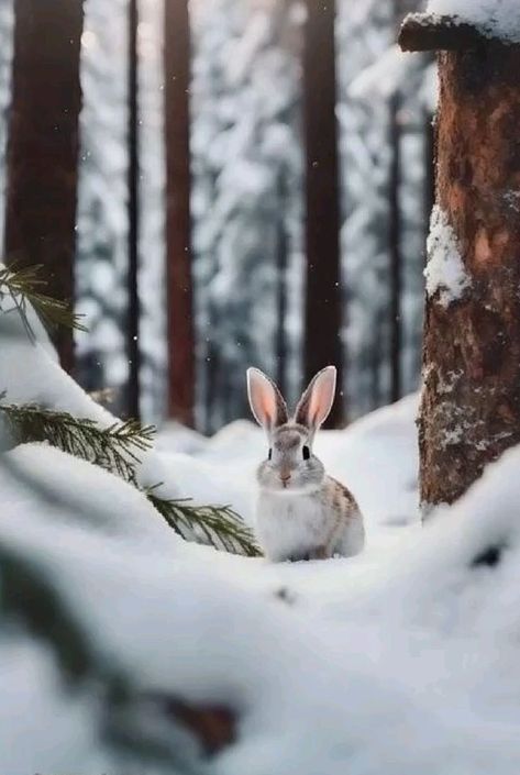 Christmas Aesthetic Animals, Animal Antics, Winter Animals, Pretty Animals, Winter Wallpaper, Winter Scenery, Animal Wallpaper, Sweet Animals, Animal Photo