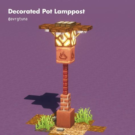 Minecraft Lamp Post Ideas, Minecraft Lamp Ideas, Minecraft Light Ideas, Canopy Bed Design, Minecraft Lamp Post, Minecraft Lighting Ideas, Minecraft Lantern, Minecraft Lamp, Minecraft Light