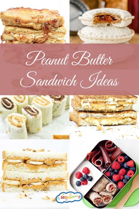 The ultimate list of peanut butter sandwich ideas and combinations that you can pack for lunch or enjoy from the kitchen! Peanut Butter Sandwich Lunch Ideas, Almond Butter Sandwich, Peanut Butter Sandwich Recipes, Peanut Butter Lunch Ideas, Peanut Butter Sandwich Variations, Peanut Butter Sandwich Ideas, Sandwich Ideas For Kids, Lunchmeat Sandwiches, Peanut Butter Apple Sandwich