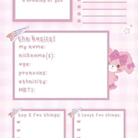 ────୨ৎ──── Here’s all the stuff I’ve posted on my story that isn’t a template 😵‍💫 ˙ . ꒷ 🍰 . 𖦹˙— Tags|| #kawaii #gettoknowme Kawaii, All About Me Template Aesthetic, Kawaii Template, All About Me Template, Me Template, About Me Template, Frame Template, Get To Know Me, My Story