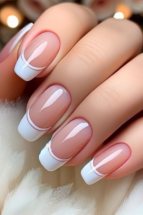 43 Wedding Nails That'll Have You Saying "I Do" Classy Simple Nails, French Manicure Nails, Long Nail Designs, Wedding Nail, Nail Bed, Minimalist Nails, Chic Nails, Creative Nails, Square Nails