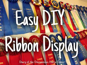 Dog Show Rosettes Ribbon Display, Diy Ribbon Display, Display Ribbons Awards, Rosette Ribbon Display, Horse Ribbon Display Ideas Diy, Dog Show Ribbon Display, How To Display Ribbons, Horse Riding Ribbons Display, Fair Ribbon Display Ideas