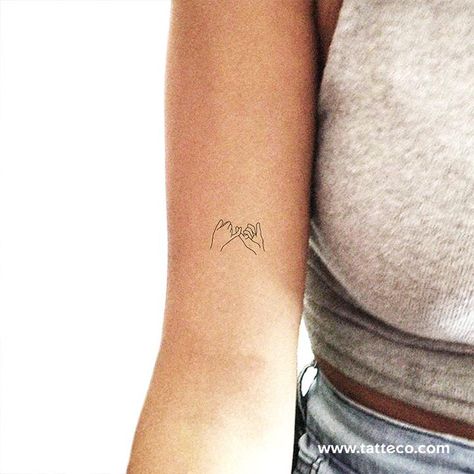 Collections – Tatteco Kenzie Tattoo, Pinky Promise Tattoo, Bachelorette Tattoos, Promise Tattoo, One Line Tattoo, Foot Tattoos For Women, Pinky Swear, Bff Tattoos, Cute Tattoos For Women