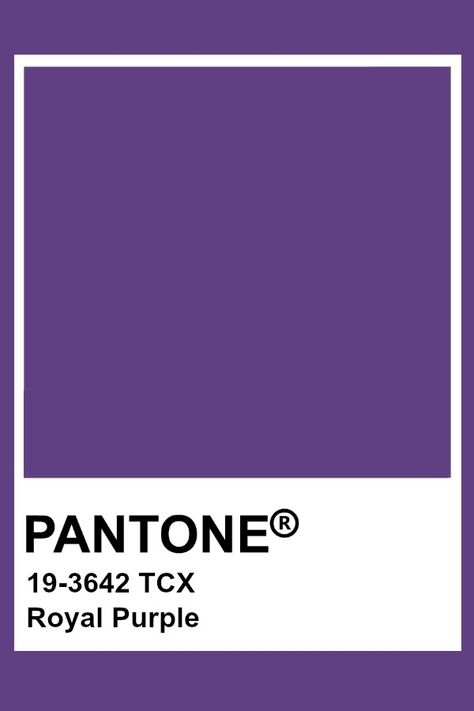 Pantone Royal Purple Pantone Tcx, Pantone Color Chart, Pantone Swatches, Royal Purple Color, Cluny Lace, Pantone Palette, Pantone Colour Palettes, Pantone Colors, Color Chip