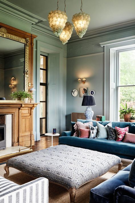 Using blue as part of your interior projects can help create a serene and calming atmosphere, whilst being fresh and vibrant. From soft pastels to deeper hues, discover our favourite blue inspiration. Credit: The Country House Diaries using Long Acre™ No.102 for their living room walls and woodwork. Guest Room Colors, Hues Of Blue, Living Room Decor Inspiration, Eco Friendly Paint, Cottage Living Rooms, Room Walls, Blue Living Room, Blue Rooms, Cottage Living