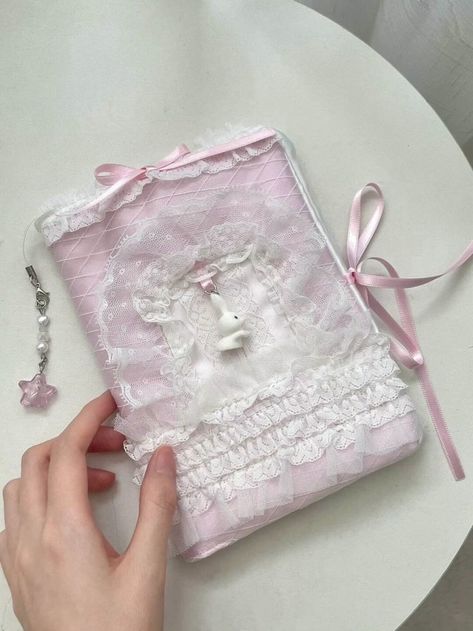 Internet Angel, Coquette Journal, Binder Decoration, Coquette Core, Bullet Journal Cover Ideas, Diary Covers, The Cardigans, Pretty Journals, Cute Journals