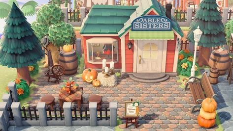 Acnh Able Sisters Ideas Fall, Able Sisters Decoration Acnh, Acnh Able Sisters Store Ideas Cottagecore, Animal Crossing Mabel Sisters Shop Ideas, Able Sisters Ideas Acnh, Animal Crossing Able Sisters Ideas, Able Sisters Acnh, Able Sisters Animal Crossing Design, Able Sisters Ideas