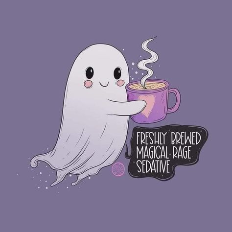 Magical Coffee, Geek Life, Bohol, A Ghost, Creepy Cute, Coffee Love, Cute Ghost, Coffee Art, Halloween Art