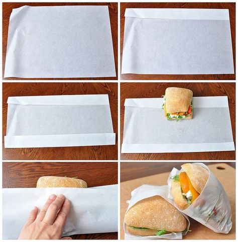 How To: Wrap Sandwiches in Parchment Paper Wrap Sandwiches In Parchment, Makanan Rendah Kalori, Sandwich Bar, Picnic Ideas, How To Wrap, Sandwich Shops, Picnic Food, Picnic Foods, Night Owl