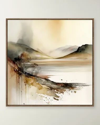 HG3L8 Prestige Arts "Radiant Reflections 2" Giclê Abstract Nature Art, Sea Scape, Watercolor Landscapes, Abstract Painting Techniques, Diy Abstract Canvas Art, Big Wall Art, Brown Painting, Vertical Wall Art, Watercolor Painting Techniques