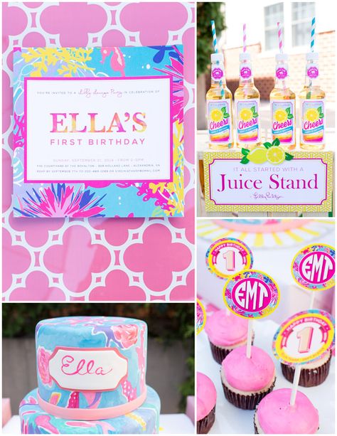 Best Lilly Pulitzer Party Ideas Lilly Pulitzer Party Decorations, Birthday Cake 18th Girl, Lilly Pulitzer Party, Lilly Party, Preppy Party, Lilly Pulitzer Inspired, Birthday Brunch, Flamingo Party, 12th Birthday