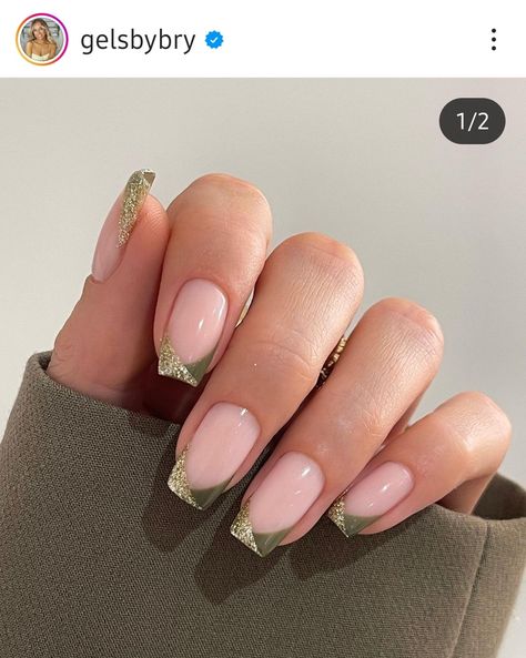 Nagellack Trends, Gold Nail Designs, Gold Nail, French Nail Designs, Birthday Nails, Minimalist Nails, Chic Nails, French Tip Nails, Square Nails