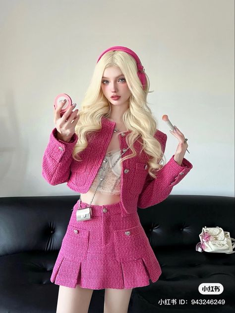 Pink Princess Outfit Aesthetic, Unique Rave Outfits, Barbiecore Outfit, Barbie Mode, Costume Inspo, Dream Outfits, Kawaii Fashion Outfits, Mode Kpop, Vestidos Vintage