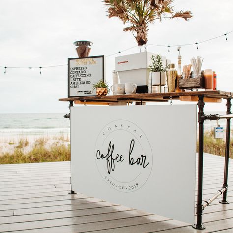 This slow Sunday morning has us dreaming about Coastal Coffee Bar, and looking forward to trying more of their specialized blends at The Heritage - A VIE Legacy Show Home celebration this upcoming weekend! ☕💭 Coastal Coffee Bar, Coffee Bar Inspiration, Coffee Bar Styling, Coffee Booth, Mobile Coffee Cart, Starting A Coffee Shop, Mobile Cafe, Coffee Trailer, Small Coffee Shop