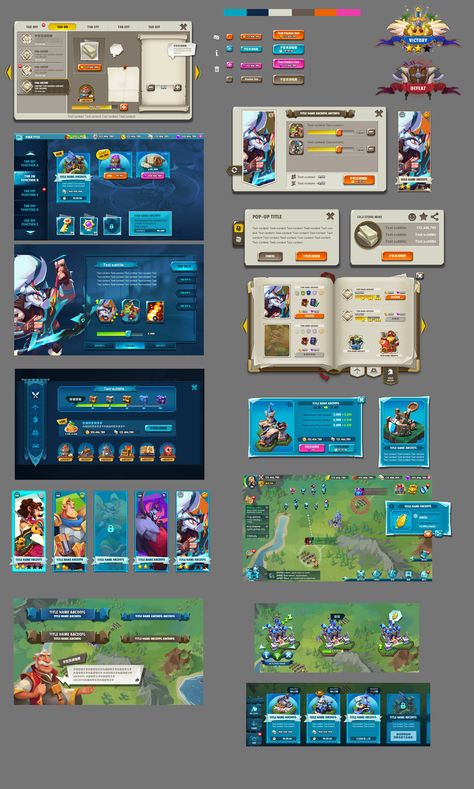 Ui Game Design, Video Game Concept, Puzzle Game Ui, Game Layout, Ui Ux 디자인, Card Ui, Game 2d, Game Gui, Ui Game