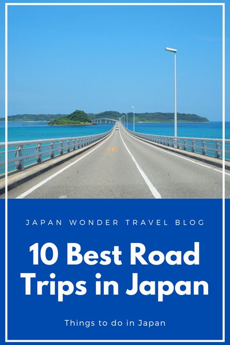 Some drives are so scenic that the trip to get to your end-point is nearly as good as the actual destination in Japan. Take a relaxing drive on one of these 10 best road trips! Japan Road Trip, Awaji Island, Japan Prefectures, Scenic Train Rides, Japan Destinations, Scenic Road Trip, Road Trip Adventure, Road Trip Essentials, Road Trip Fun