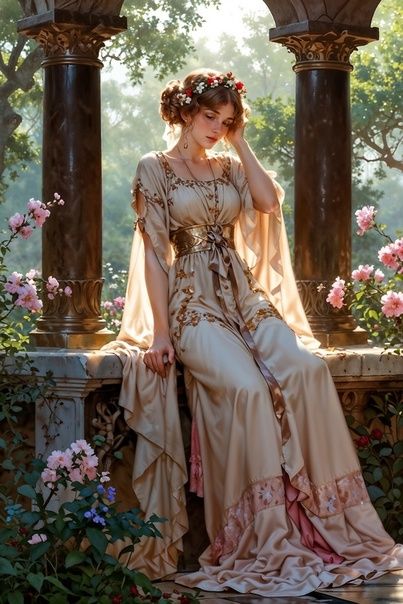 Fantasy Dress Art, Roman Princess, Roman Dress, Victorian Era Dresses, Egyptian Fashion, Fantasy Dresses, Fantasy Dress, Art Dress, Art Model