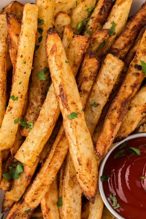 Fresh French Fries In Oven, Home Made Fries In Oven, Oven Fries Crispy, Homemade French Fries In Oven, French Fries In Oven, Homemade Fries In Oven, Oven French Fries, Fries Recipe Oven, Fries Homemade