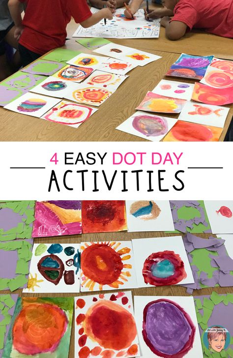 4 Easy and Fun Dot Day Activities for Teachers and Students. The Dot Book Activities Kindergarten, International Dot Day Preschool, Dot Day Art Projects Kindergarten, Dot Day Art Projects Preschool, The Dot Preschool Activities, The Dot Stem Activities, Dot Day Preschool, International Dot Day Art Projects, Dot Day Activities Kindergarten