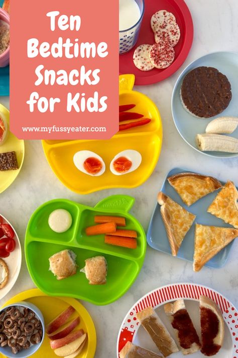 Kids Bedtime Snacks, Toddler Bedtime Snack Ideas, Healthy Bedtime Snacks For Kids, Bedtime Snacks For Toddlers, Toddler Bedtime Snack, Protein Ideas For Kids, Best Snacks Before Bed, Bedtime Snacks For Kids, Easy Bedtime Snacks