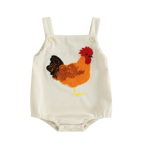 Farm Chicken, Girls Overalls, Baby Overalls, Newborn Baby Boy, Newborn Romper, Baby Boy Romper, Cute Embroidery, Boys Romper, Girls Summer Outfits