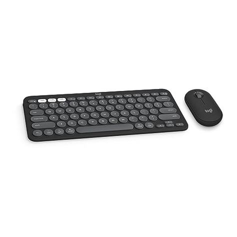 Limited-time deal: Logitech Pebble 2 Combo for Mac, Wireless Keyboard and Mouse, Slim, Quiet and Portable, Customizable, Bluetooth Mouse and Keyboard, Easy-Switch, for macOS, iPadOS - Tonal Graphite Logitech Mouse, Wireless Keyboard And Mouse, Bluetooth Mouse, Mouse And Keyboard, Stationary Shop, Dream Office, Study Aesthetic, Wireless Keyboard, Keyboard Mouse