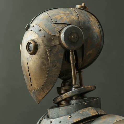 Photo-realistic robot Automaton Aesthetic, Steam Punk Robot, Robot Real, Robot Transformation, Mechanical Aesthetic, Realistic Robot, Robot Aesthetic, Old Robot, World Turtle