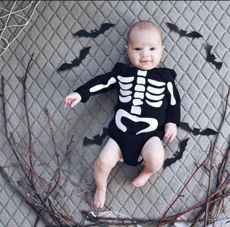 Baby Boy Halloween Photo Shoot Ideas, Halloween Infant Photoshoot, Spooky Baby Photoshoot, October Monthly Baby Pictures, October Baby Pictures, Halloween Baby Photoshoot Ideas, Halloween Newborn Photoshoot, Infant Halloween Photoshoot, My First Halloween Boy