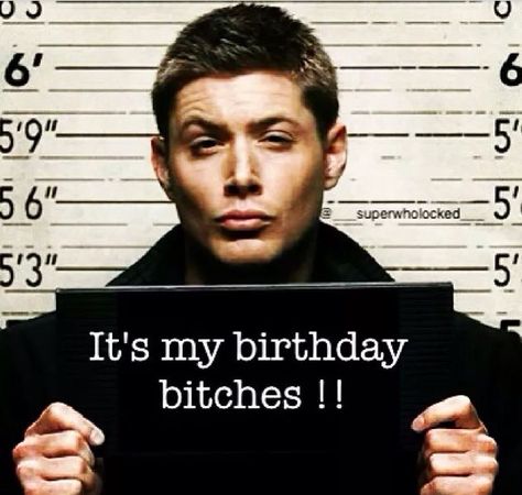 My name is Dean Winchester im an Aquarius Spn quotes Facebook page Dean Winchester Birthday, Dean Winchester Quotes, Happy Birthday Dean, Spn Quotes, Crush Cake, Supernatural Jokes, Actors Birthday, Spn Memes, Quotes Facebook