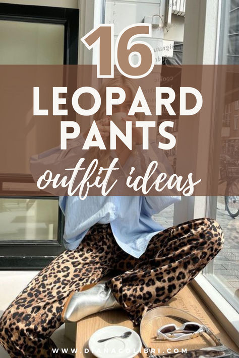 Cheetah Flare Pants Outfit, Leopard Print Flare Pants Outfit, Leopard Print Pants Outfit Casual, Leaped Pants Outfit, Style Cheetah Pants, Leopard Print Trousers Outfit Casual, Wide Leg Cheetah Pants Outfit, Satin Leopard Pants Outfit, How To Wear Leopard Print Pants