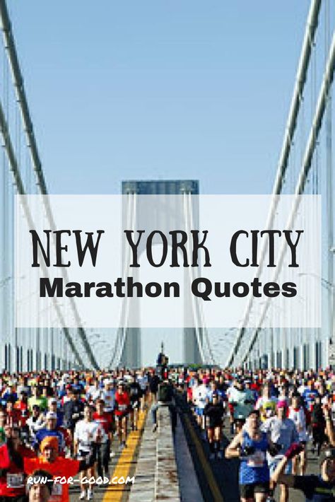 New York City Marathon Quotes - Get inspired by quotes about one of the world's biggest and most exciting marathons.   #marathonquotes   #nycmarathon Marathon Tattoo, Marathon Quotes, Marathon Signs, Runner Quotes, Marathon Training Schedule, New York Marathon, Running Motivation Quotes, Hebrews 12, Nyc Marathon