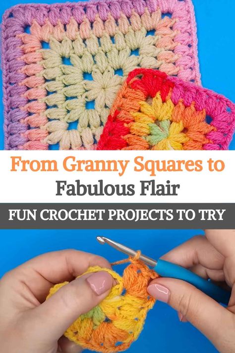 Alternative Granny Square, Granny Square Pattern Free, Granny Square Projects, Fun Crochet, Afghan Patterns, Crochet Patterns Free Blanket, Fun Crochet Projects, Granny Squares Pattern, Granny Square Crochet Pattern