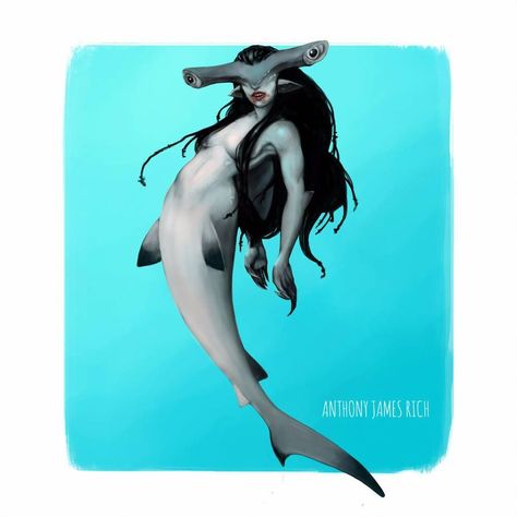 Shark Mermaid, Shark Girl, Mermaid Drawings, Tiger Shark, Legendary Creature, Mermaid Life, Art Trade, Mermaid Coloring, Dungeons And Dragons Homebrew