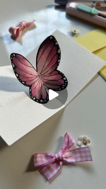 Vinita more on Instagram: "DIY butterfly pop up card🐇  Diy cards aesthetic tutorials butterfly diy envelopes paper crafts gift ideas cute birthday gifts love letter #diy#diycards#cards#gifts#gifts#ideas#butterfly#butterflycards#explore#explorepage#reels" Pop Up Envelope Card Tutorials, Butterfly Pop Up, Diy Pop Up Card Tutorial, Butterfly Pop Up Card, Butterfly Envelope, Cute Birthday Gifts, Butterfly Birthday Card, Cards Aesthetic, Letter Diy