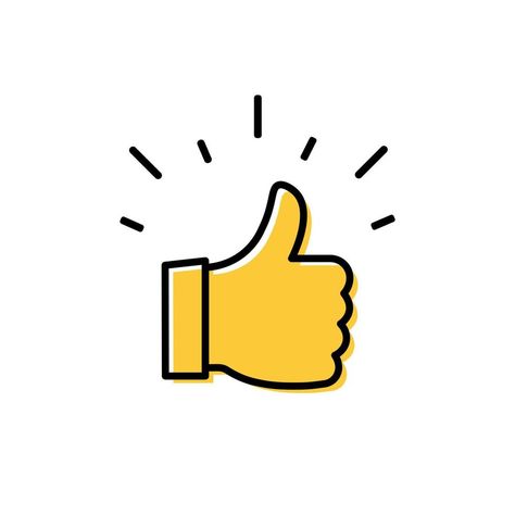 Thumbs Up Illustration, Thumbs Up Icon, Yellow Icon, Thumbs Down, Graphic Design Ads, Communication Design, Customer Review, Black And White Illustration, Icon Illustration