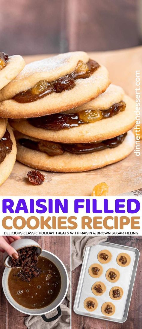 Filled Cookies Recipes, Raisin Filled Cookie Recipe, Raisin Filled Cookies, Amish Sugar Cookies, Recipes Copycat, Taller Exercises, Raisin Recipes, Classic Cookies Recipes, Classic Recipes