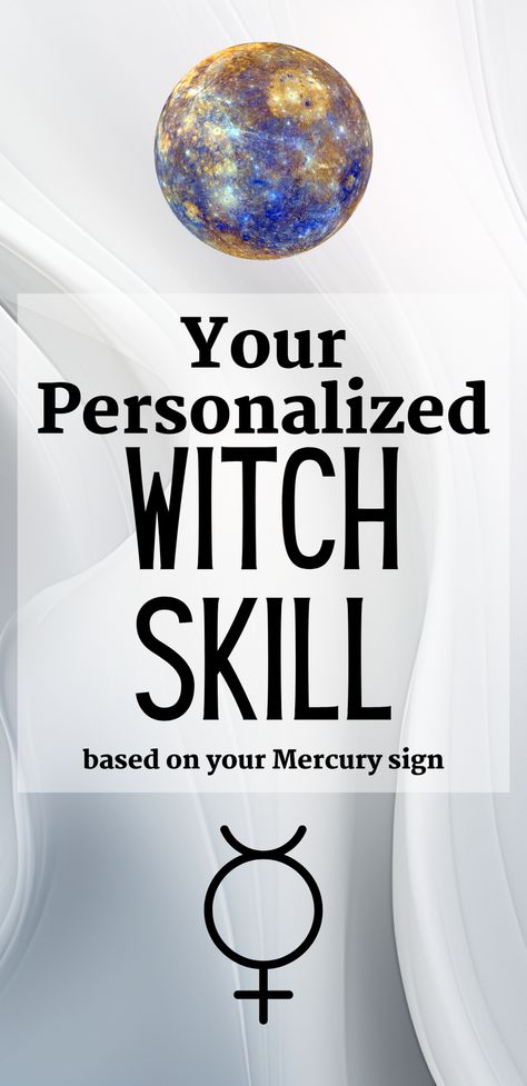 The position of Mercury at birth reveals secret powers within every witch. Examine how Mercury flows through your natal chart to unlock natural witchy abilities. Nurture untapped talents like premonitions, focus, spirit communication and more. Embrace what comes easily and develop weaker skills. Shadow Witch, Mercury In Aries, Channeling Spirits, Mercury In Pisces, Witchcraft Quotes, Beginner Witchcraft, Moon Sign Astrology, Every Witch Way, Eclectic Witchcraft