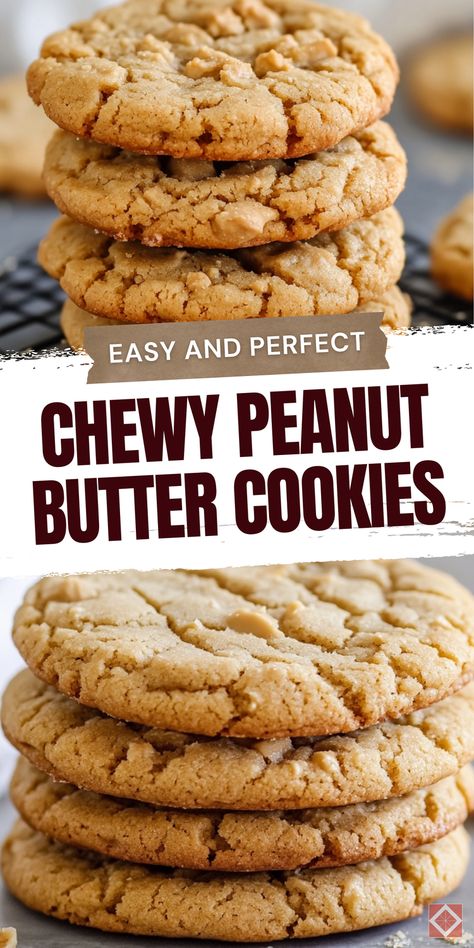 Discover an easy and perfect recipe for chewy peanut butter cookies. Ideal for your cookie recipes board, these cookies are soft, chewy, and packed with peanut butter goodness. Save this pin and click for the complete recipe and step-by-step instructions. Enjoy a delicious treat that's sure to satisfy your sweet tooth. Delicious Peanut Butter Cookies, Healthy Chewy Peanut Butter Cookies, Peanut Butter Cookies Crispy, Peanut Butter Cookies With Peanut Pieces, Soft And Chewy Peanut Butter Cookies Recipe, Soft Chewy Peanut Butter Cookies Recipes, Preppy Kitchen Peanut Butter Cookies, Recipes For Peanut Butter Cookies, Thick Chewy Peanut Butter Cookies