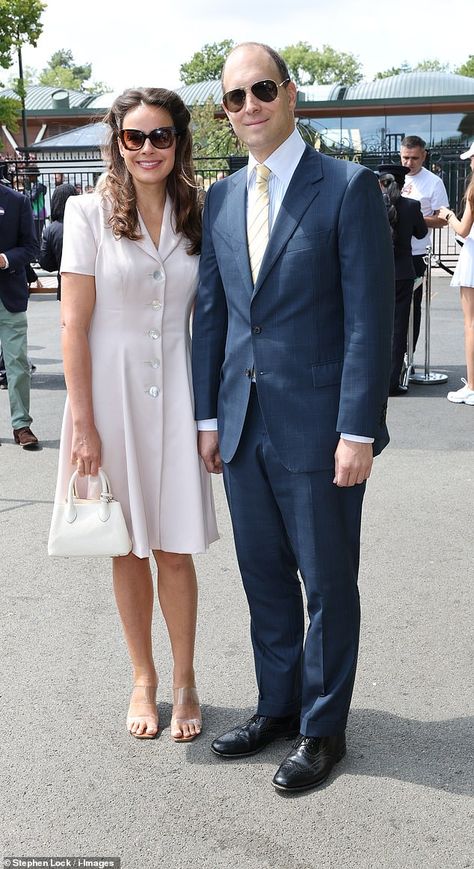 Sophie Winkleman, Lord Frederick Windsor, Prince Michael Of Kent, Claudia Winkleman, White Floral Shirt, Dark Suit, Royal Uk, White Chinos, Tv Presenter