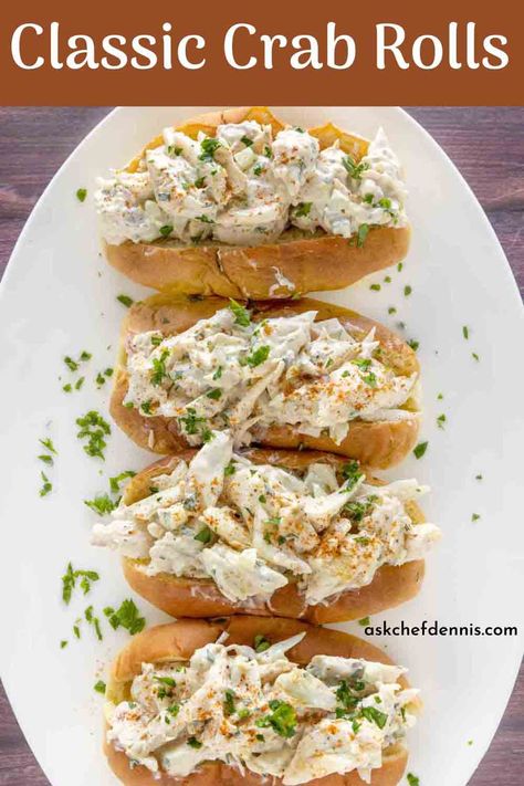 Lump Crab Recipes, Crab Salad Sandwich, Seafood Sandwiches, Crab Sandwich, Rolled Sandwiches, Crab Salad Recipe, Crab Rolls, Crab Meat Recipes, Delicious Seafood Recipes