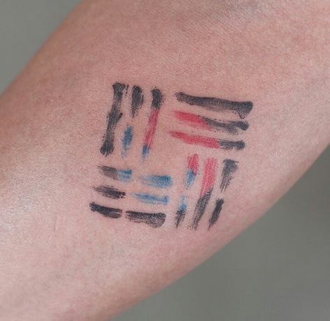 South Korea Tattoo Ideas, Korean Tiger Tattoo South Korea, South Korea Quotes, Korean Inspired Tattoos South Korea, Korean Tattoos Men, Korea Tattoo Ideas, Korean Tattoo Ideas South Korea, Korea Tattoo Korean Traditional, Korean Flag Tattoo