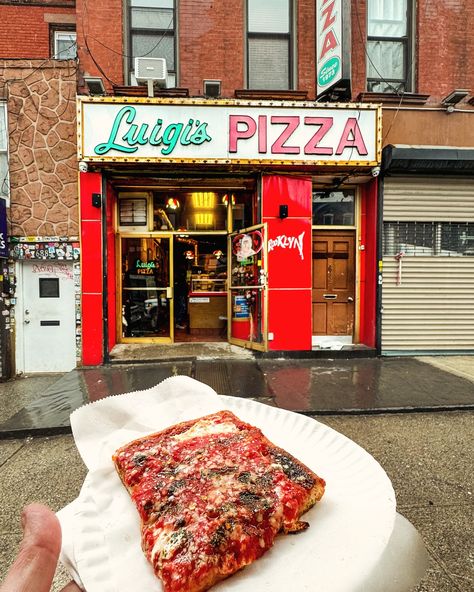 Highlighting Independent Restaurants in NY | My favorite slice of pizza is from @luigispizzaparkslope in Park Slope. There’s nothing like stopping in for a quick slice or two while in… | Instagram Small Pizza Shop, Brooklyn Pizza, Ny Pizza, Small Pizza, Slice Of Pizza, Park Slope, Pizza Slice, Eat Local, The Neighborhood