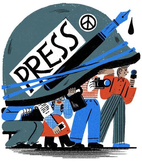 https://www.nytimes.com/2021/12/10/opinion/independent-journalism-at-risk-nobel-prize.html Journalism Illustration, Newspaper Illustration, Independent Journalism, Rodrigo Duterte, Digital News, Nobel Peace Prize, Head Of State, Nobel Prize, Developing Country