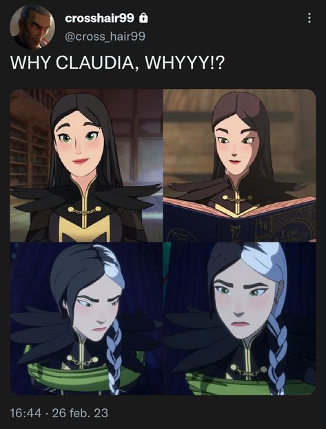 #thedragonprince #claudia #viren #characterevolution Claudia X Aaravos, Claudia Dragon Prince, Claudia Tdp, Carmen Sandiago, Prince Hair, Prince Dragon, The Dragon Prince, Dragon Princess, Carmen Sandiego